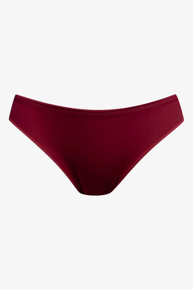 3 Pack Smooth Bikini Panties Burgundy And Natural