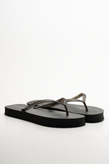Glitter Flip Flop Black