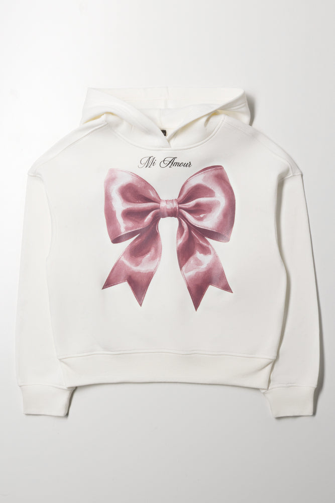 Bow Hoodie Cream