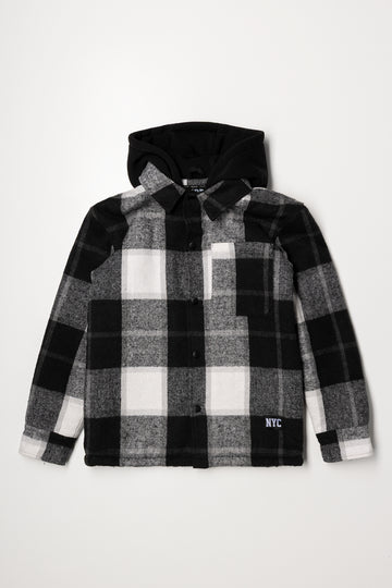 Check Shacket Black And White