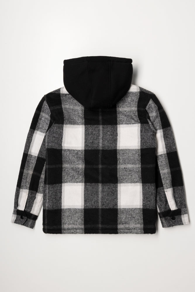 Check Shacket Black And White (2)