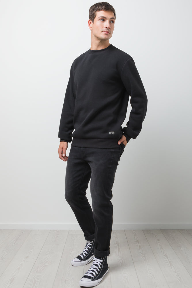 Crew Neck Tracktop Black (1)