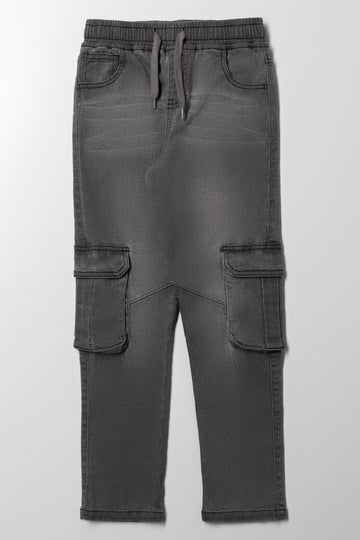 Slim Cargo Denim Grey