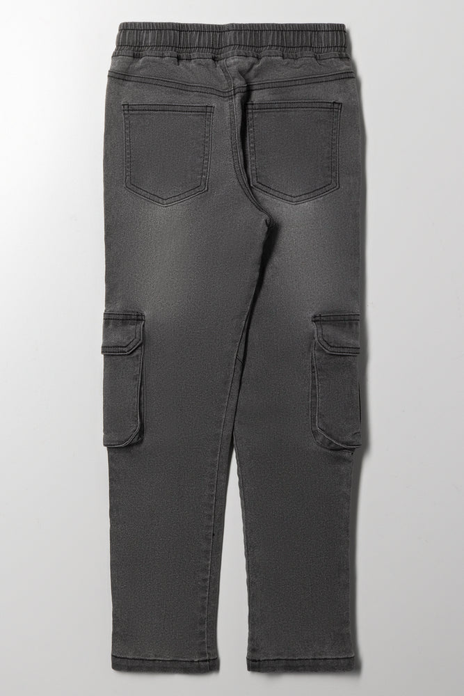 Slim Cargo Denim Grey (3)