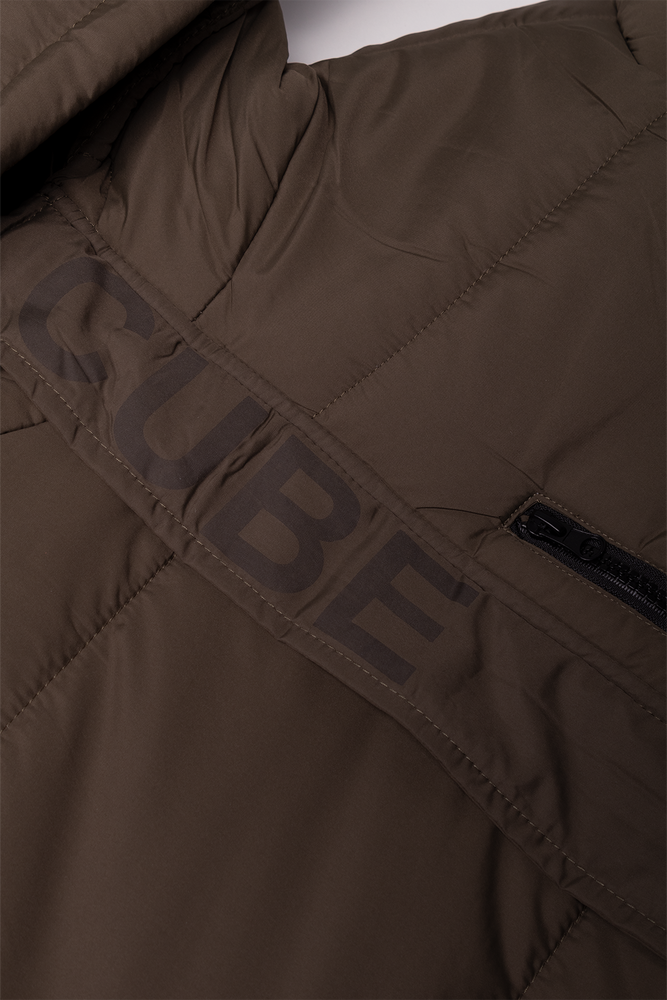 Longer Length Puffer Jacket Green