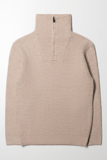Quarter Zip Jersey Natural