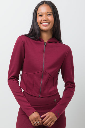 Corset Tracktop Burgundy