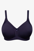 2 Pack Non Padded Wirefree Bras Small Navy And Natural (2)
