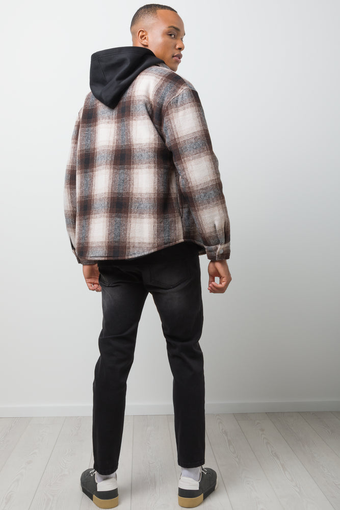 Hooded Shacket Brown (2)