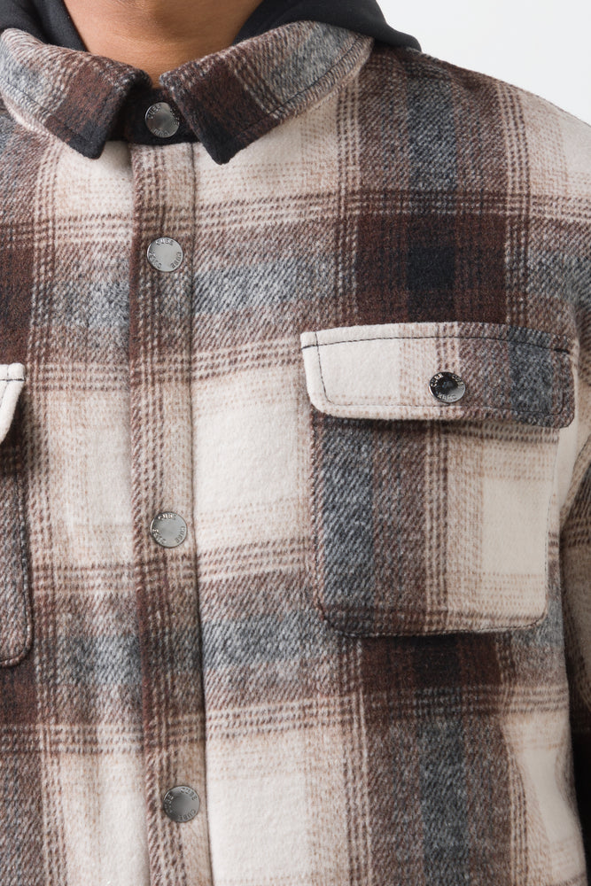 Hooded Shacket Brown (3)