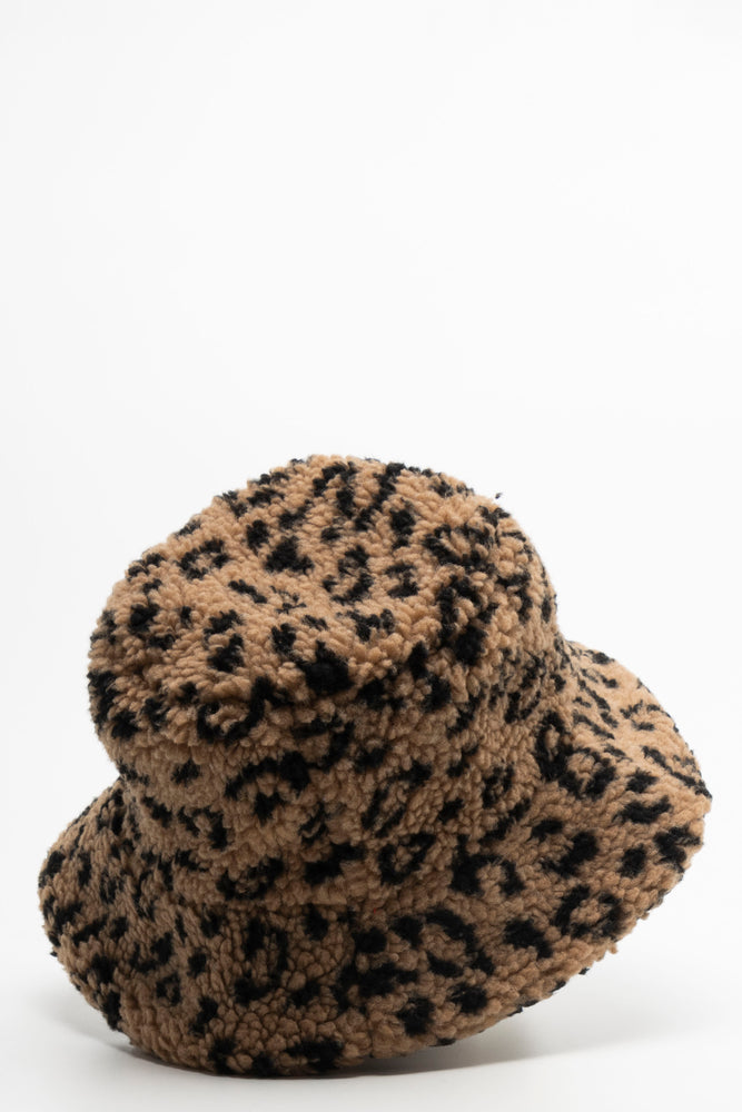 Leopard Bucket Hat Natural