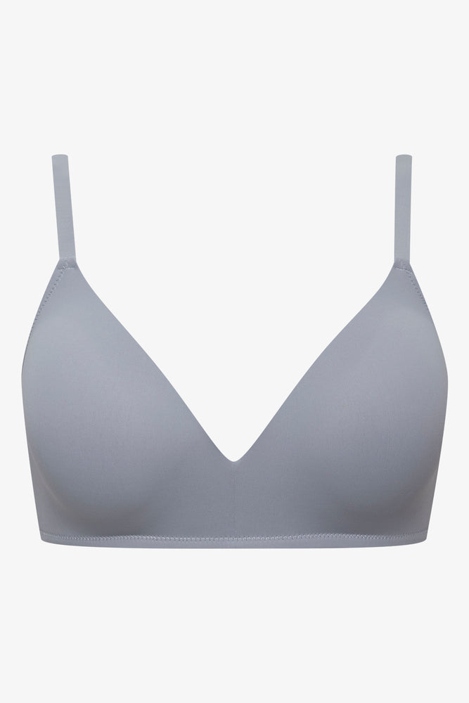 2 Pack Smooth Padded Wirefree Bra Grey And Blue