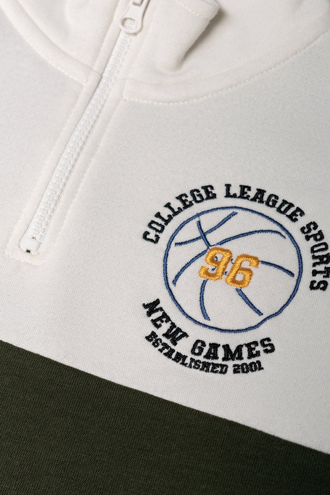 Baseball Quarter Zip Tracktop Green