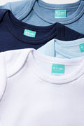 4 Pack Long Sleeve Bodyvests Blue (1)