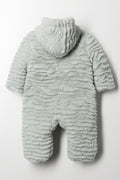 Fur Babygrow With Toggles Green (3)