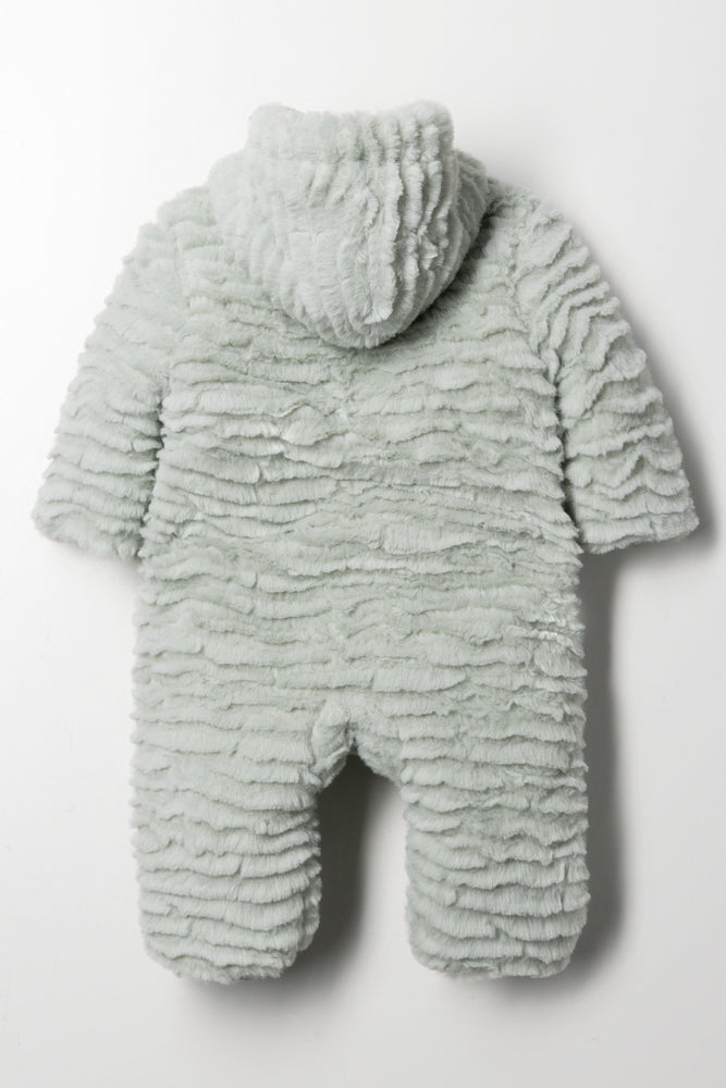 Fur Babygrow With Toggles Green (3)