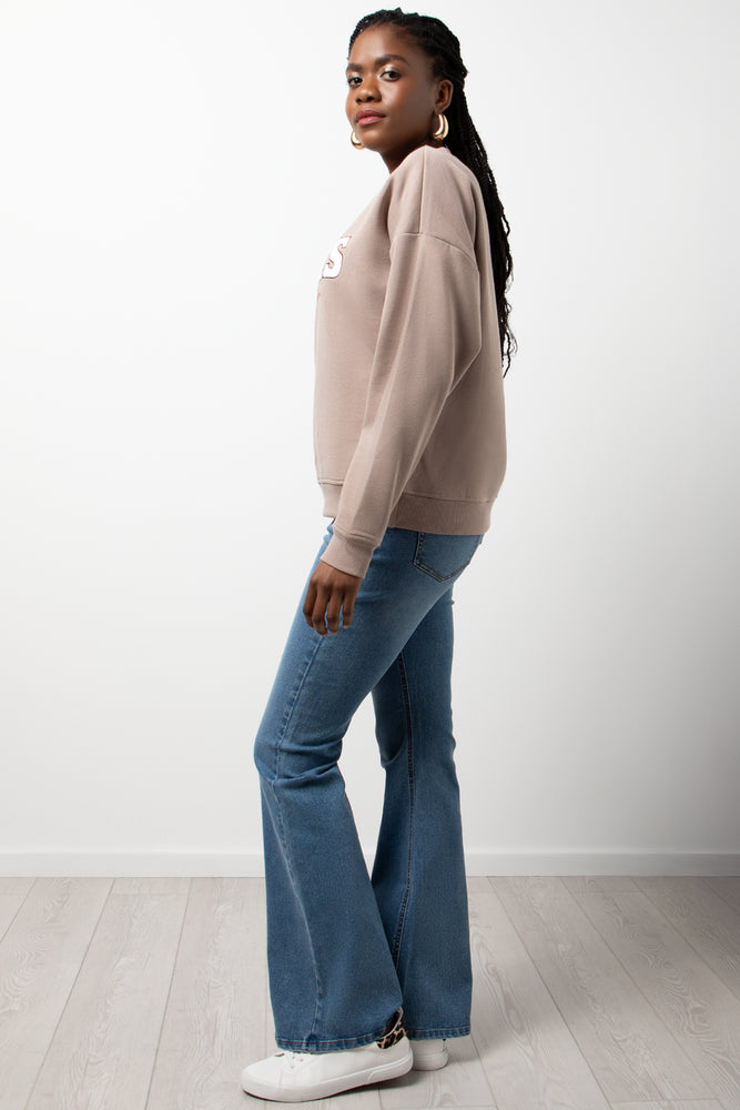 Crew Neck Tracktop Natural