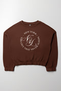 Crew Neck Tracktop Brown