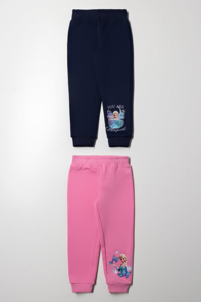 Frozen 2 Pack Trackpants Pink And Navy