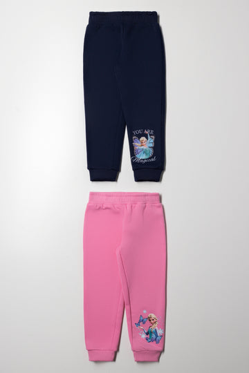Frozen 2 Pack Trackpants Pink And Navy