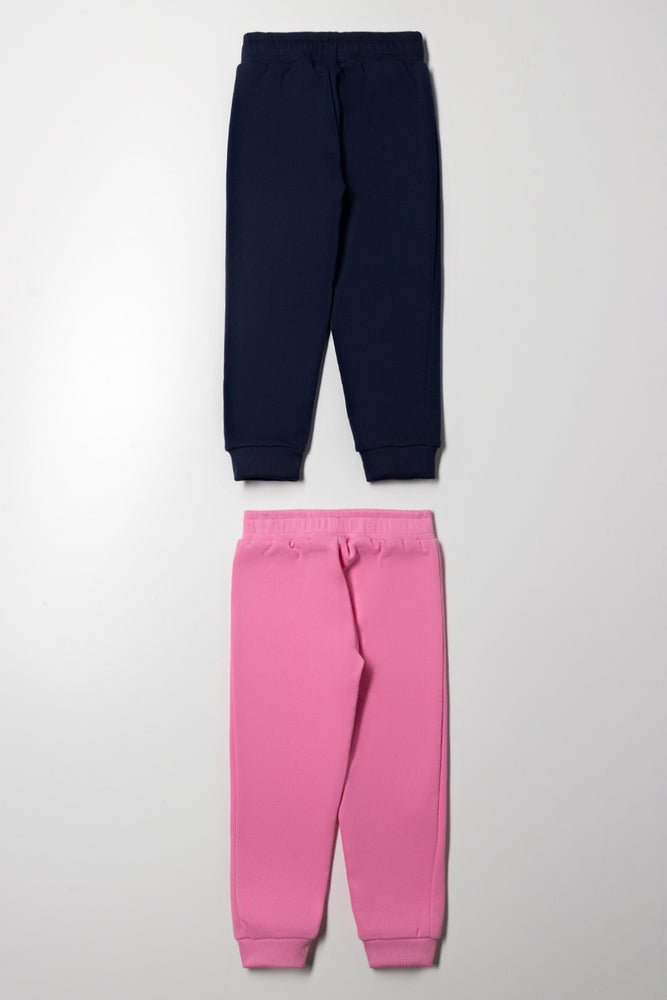 Frozen 2 Pack Trackpants Pink And Navy (2)