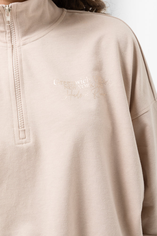 Quater Zip Tracktop Natural (3)