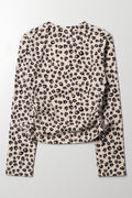 Leopard Prind Side Tie Top Natural (2)