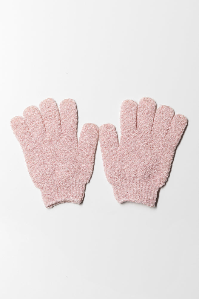 Bath Gloves Light Pink