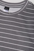 Long Sleeve Stripe Crew Neck Grey (1)