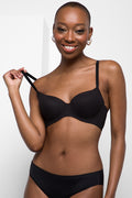 2 Pack Bonded Bikini Panties Black And Natural