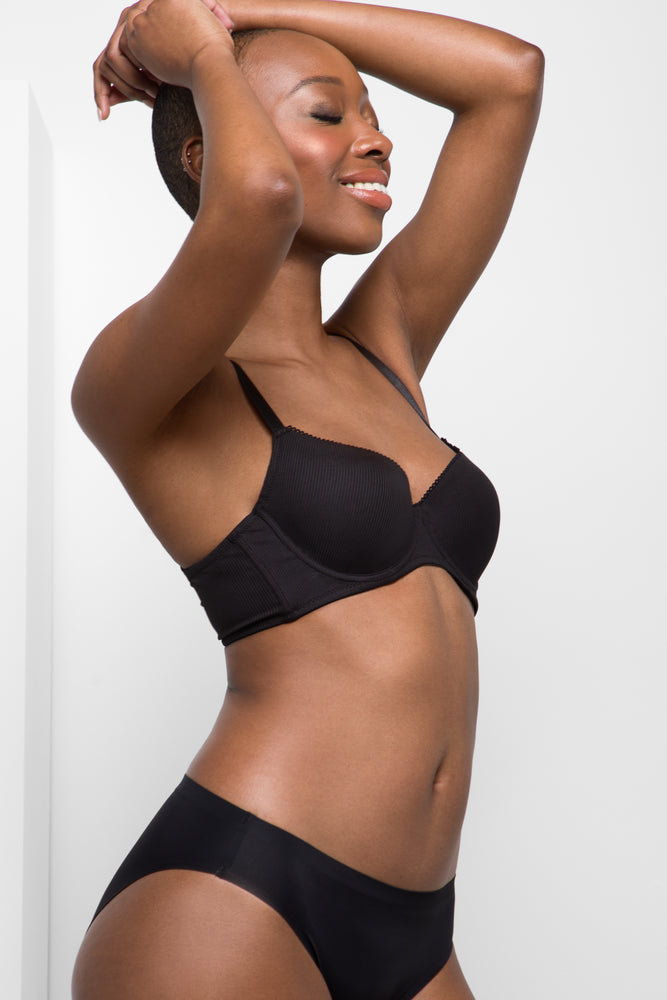 2 Pack Bonded Bikini Panties Black And Natural (1)