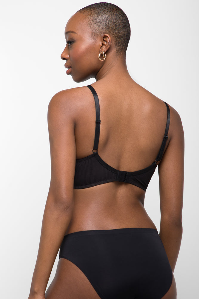 2 Pack Bonded Bikini Panties Black And Natural (2)