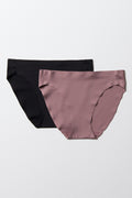 2 Pack Bonded Bikini Panties Black And Natural (4)