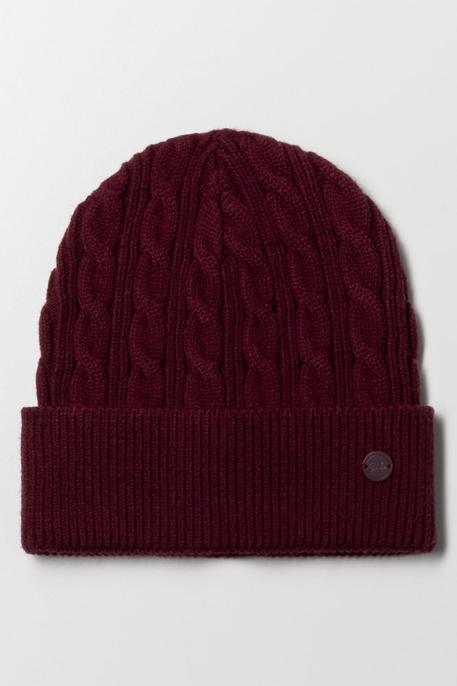 Knit Beanie Burgundy