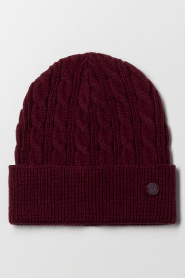 Knit Beanie Burgundy