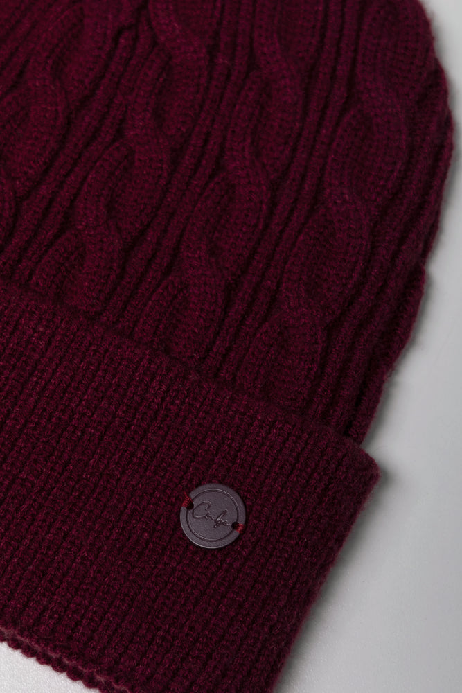 Knit Beanie Burgundy