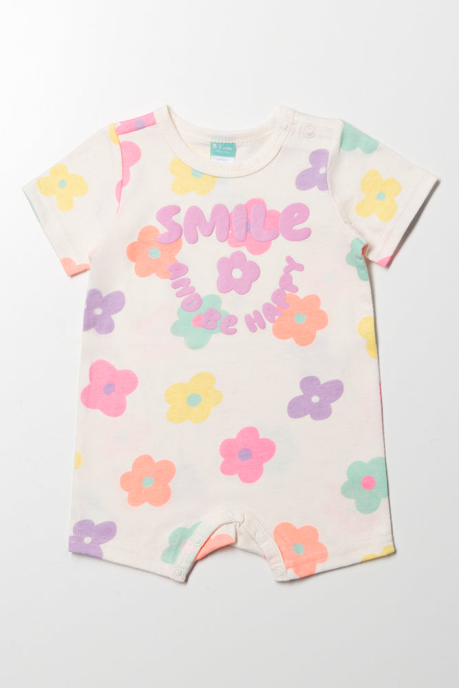 Flower Romper Cream