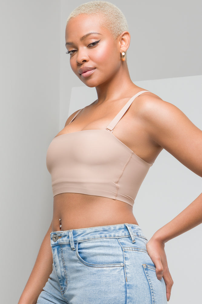 Bonded Bandeau Warm Taupe