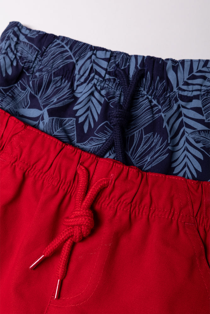 2 Pack Shorts Navy And Red