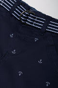 Chino Shorts With Belt Navy (1)