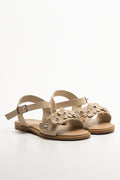 Flower Strap Sandals Natural