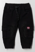 Cargo Denim Jogger Black