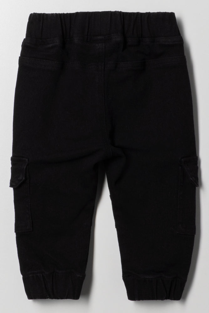 Cargo Denim Jogger Black (2)