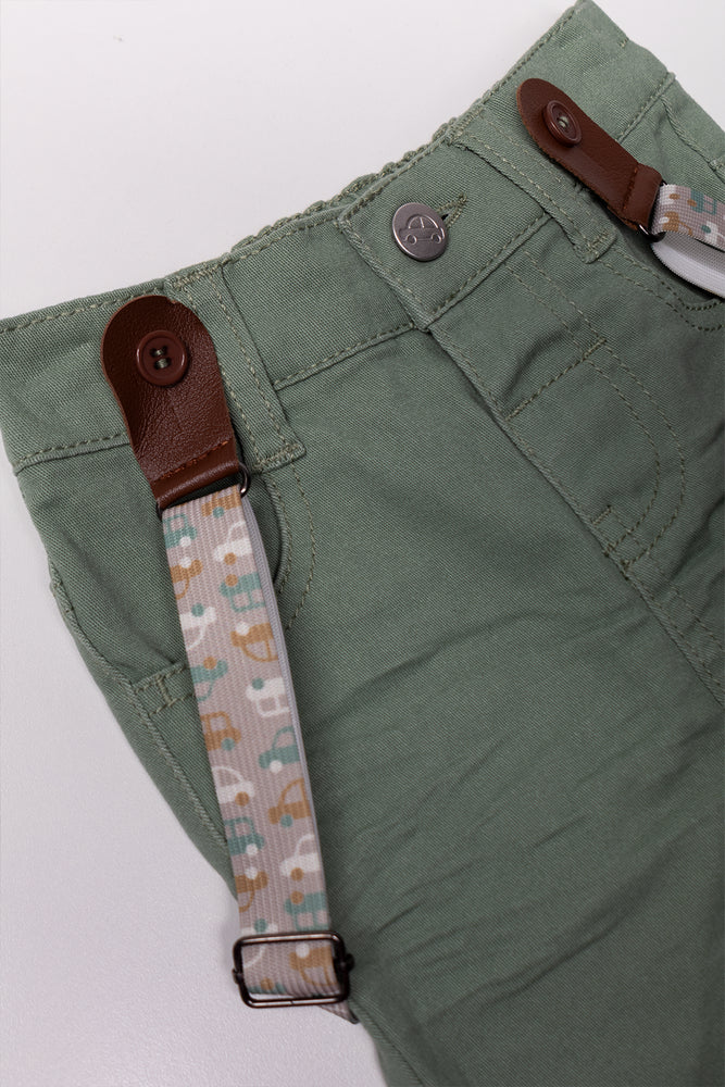 Denim Jeans With Braces Green (1)