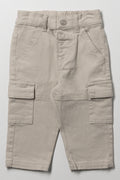 Denim Cargo Pants Natural