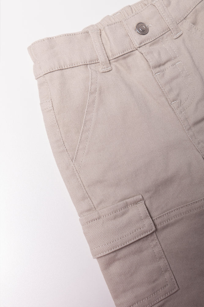 Denim Cargo Pants Natural (1)