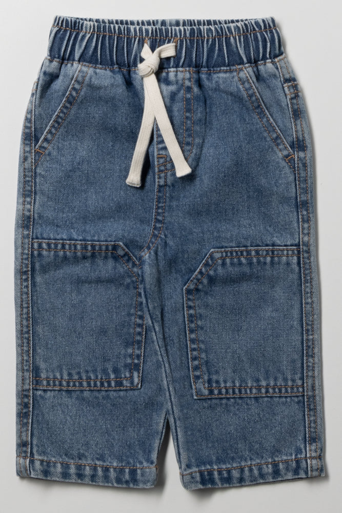 Straight Leg Denim Jean Blue