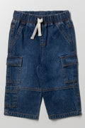 Baggy Straight Leg Denim Jeans Blue