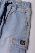 Cargo Denim Joggers Light Blue (1)