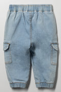 Cargo Denim Joggers Light Blue (2)